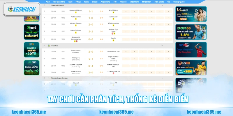 Kết Quả Bóng Đá - Cập Nhật Nhanh Chóng Và Chuẩn Xác Nhất 27 Tay chơi cần phân tích, thống kê diễn biến